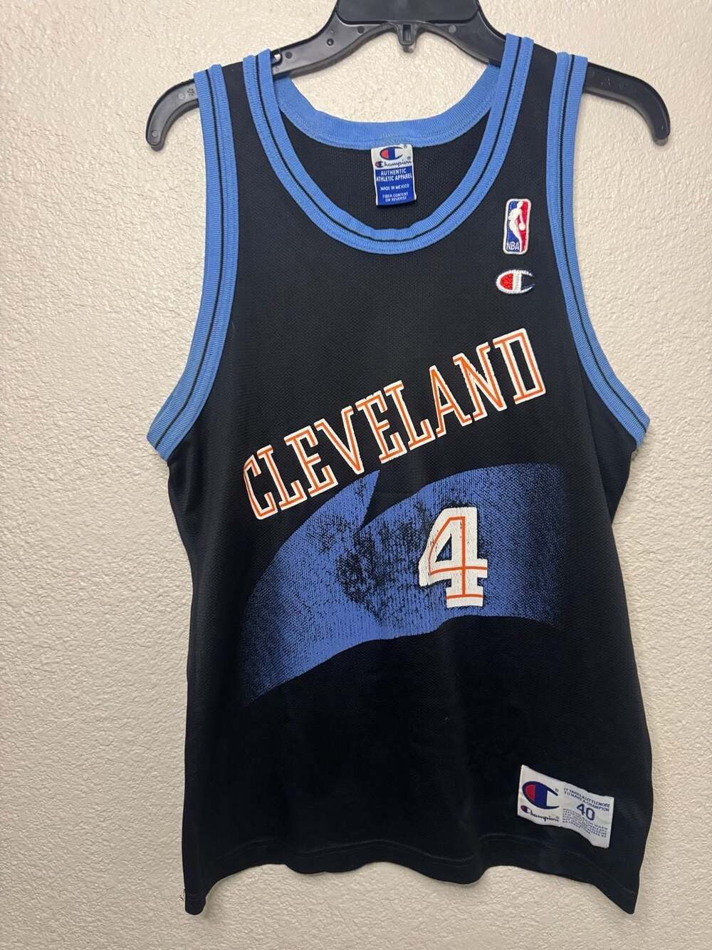 Vintage 90s Champion Shawn Kemp Cleveland Cavaliers #4 NBA Basketball Jersey